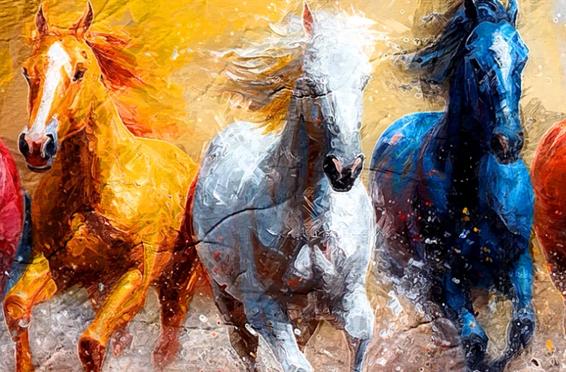 7 Running Horses Painting Vastu for Your Home and Office 