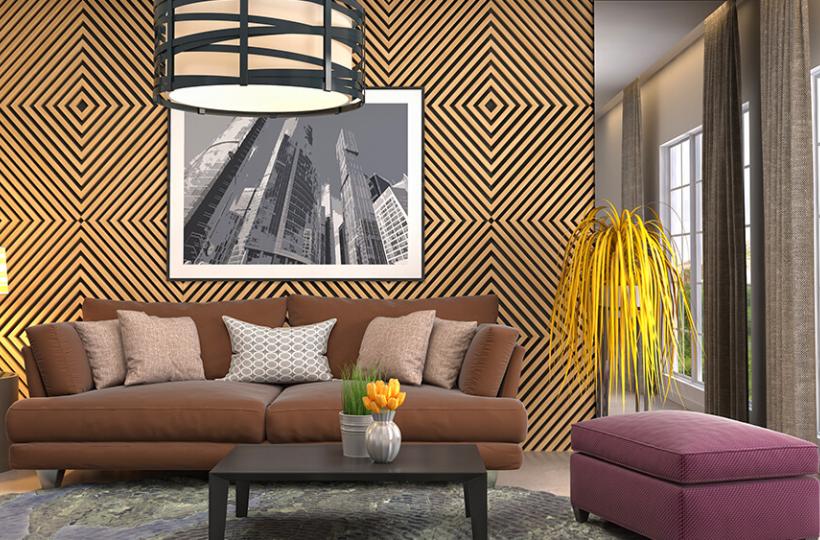 Wall Texture Design for Living Room Interiors