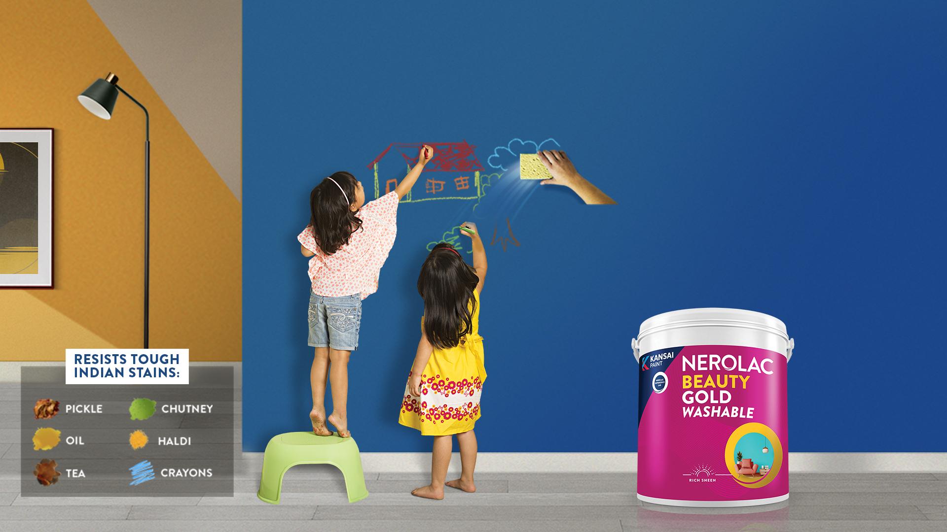 Nerolac Beauty Gold Washable Interior Wall Paint