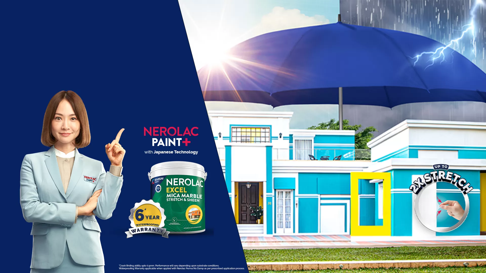 Nerolac Excel Mica Marble Stretch & Sheen Exterior Wall Paint