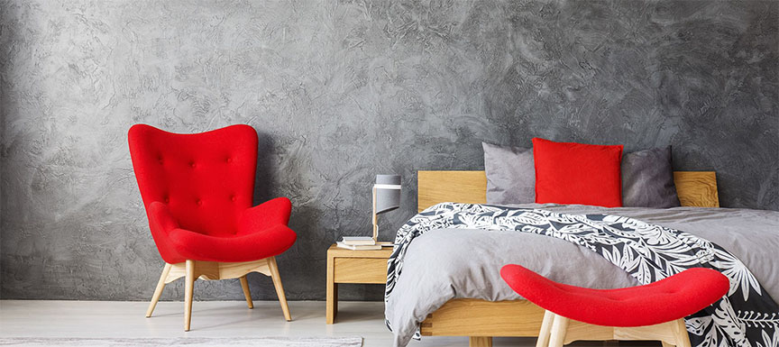 Faux Concrete Wall Home Decor | The Smoky Texture wall finish offered by Nerolac Paints