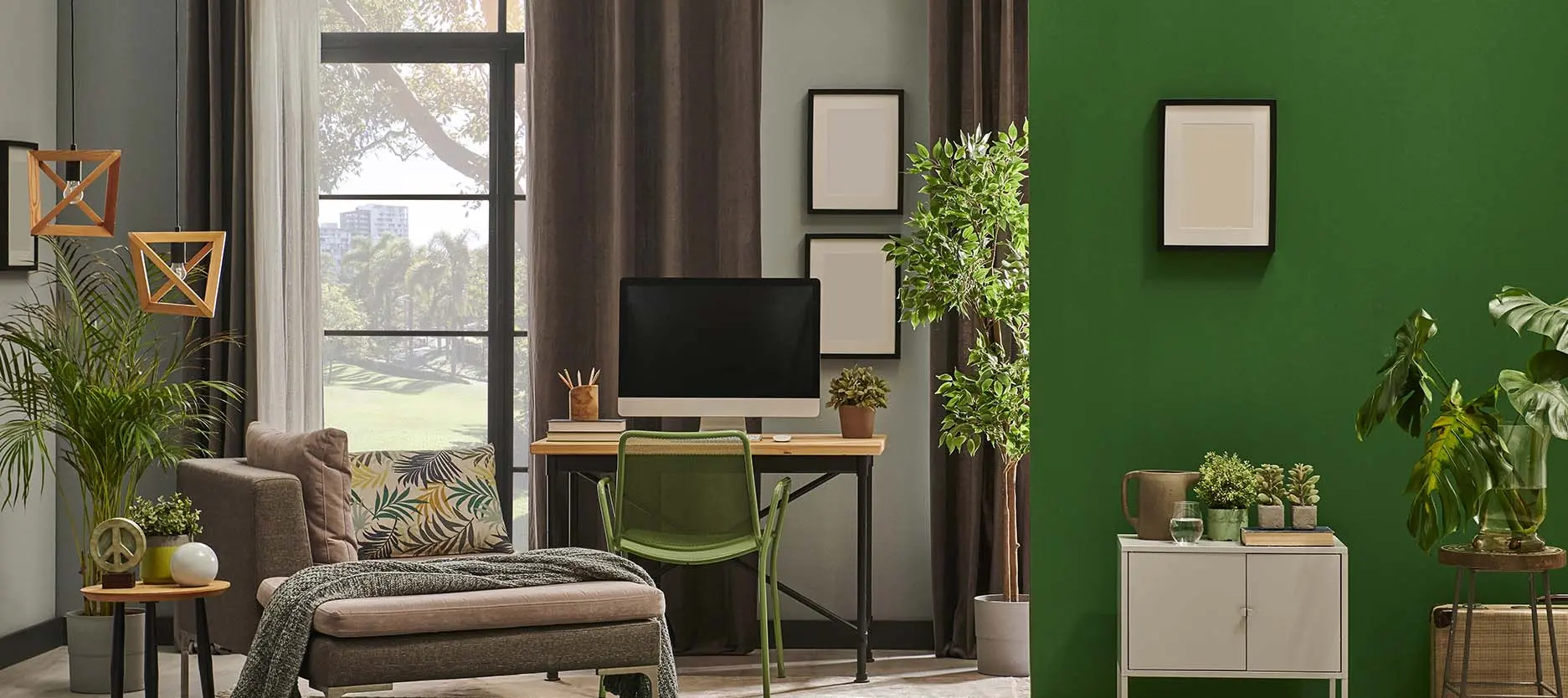Ash Grey and Parrot Green colour combination for your Home