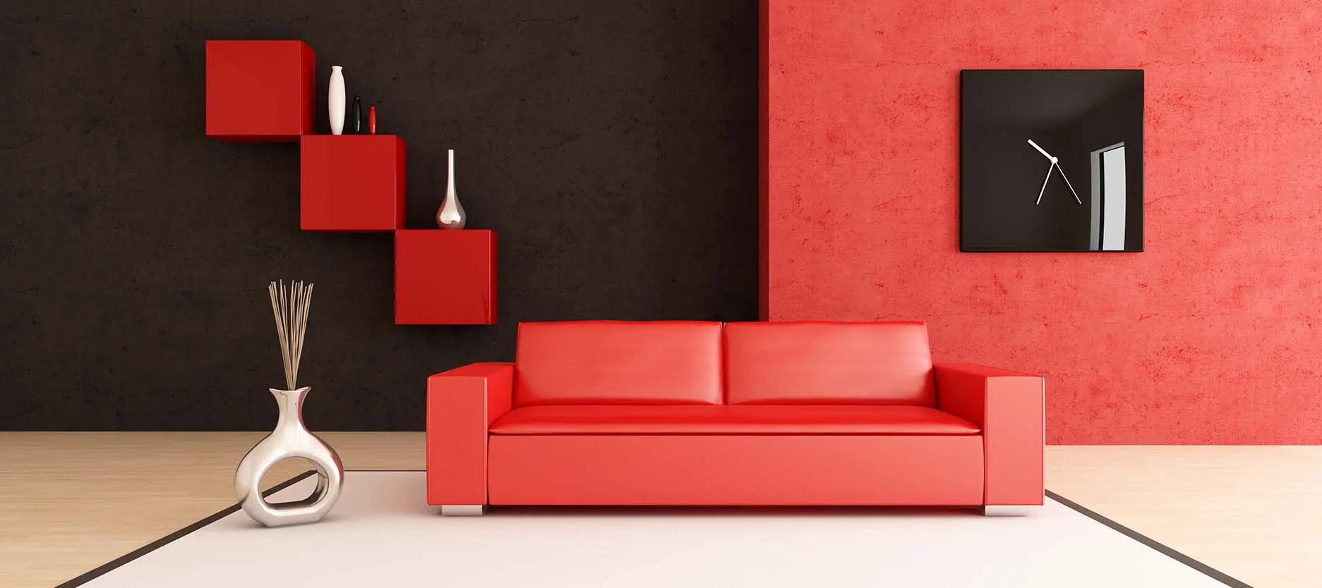 Colour combination with English Black and Wine Red for your home