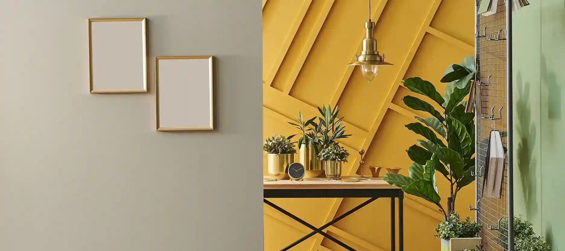 Colour combination with Ochre Yellow and Slate Grey for your Home