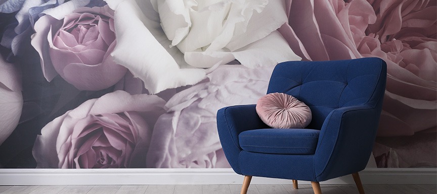 Floral Textures wall paint design