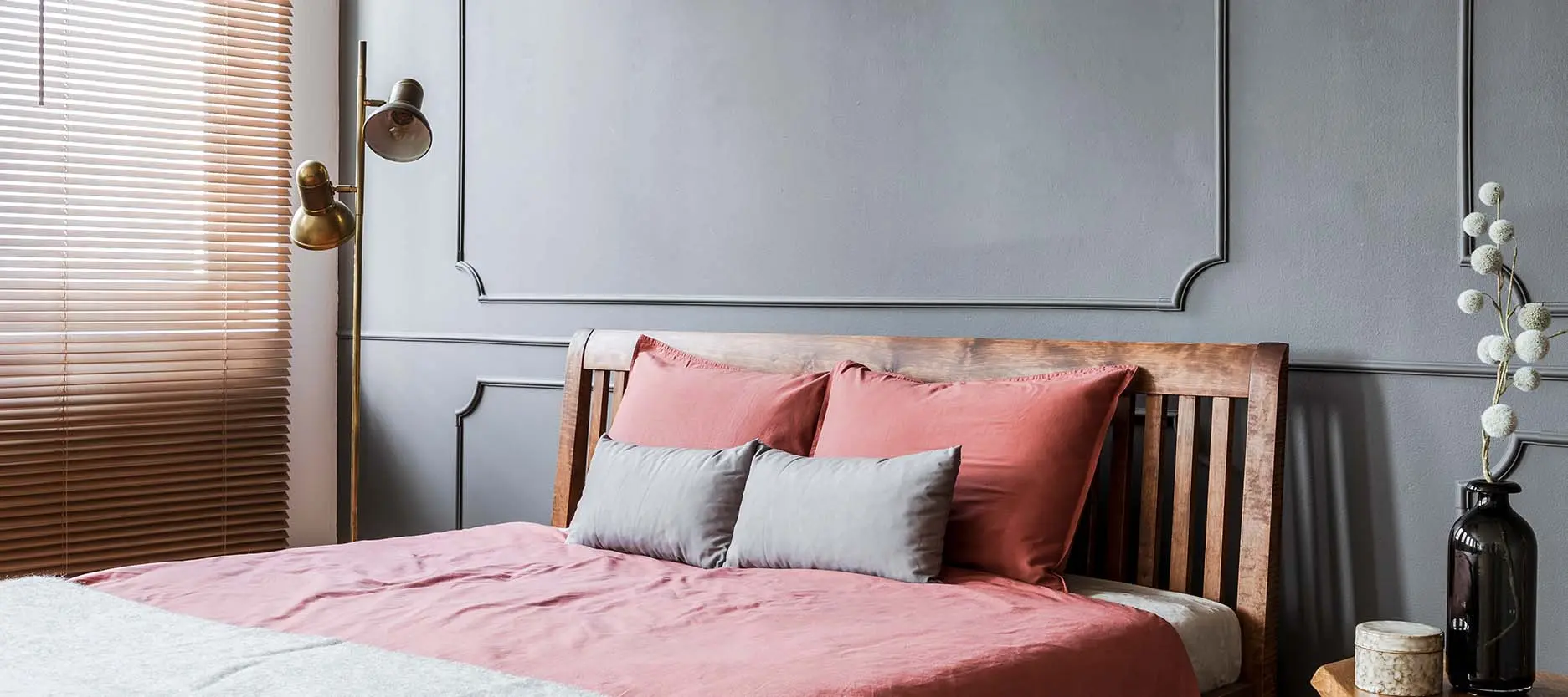 Pink Two Colour Combination for Bedroom Walls : Design Ideas with ...