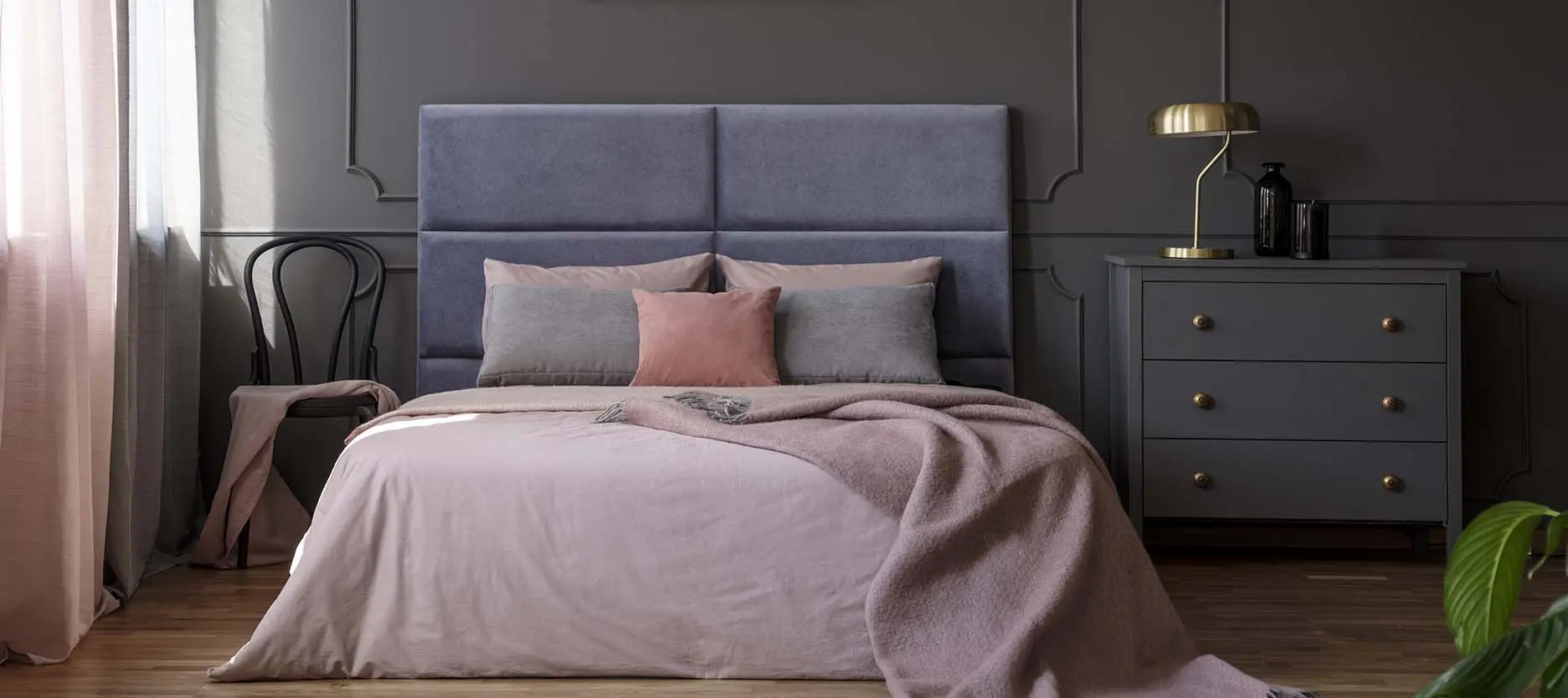Slate Grey and Dreamy Violet colour combination for your Home