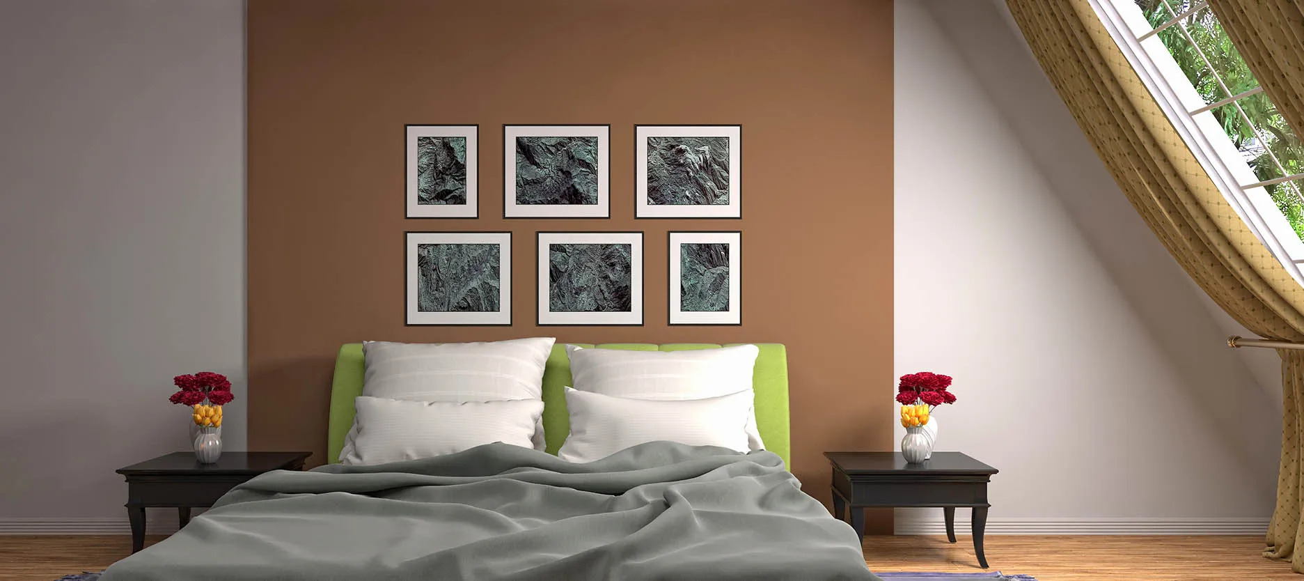 grey bedroom walls color combinations